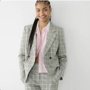 NWOT J.Crew | Women’s Devon Plaid Italian Stretch Wool
Blazer Tollengo 1900 2P